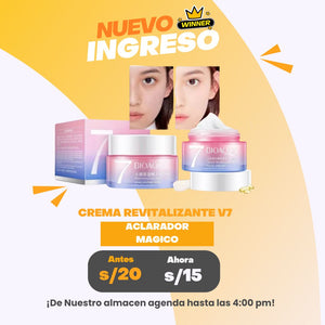 CREMA REVITALIZANTE V7 / ACLARADOR MAGICO VEGANA